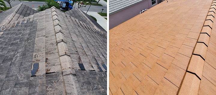 pressure washing tile roof