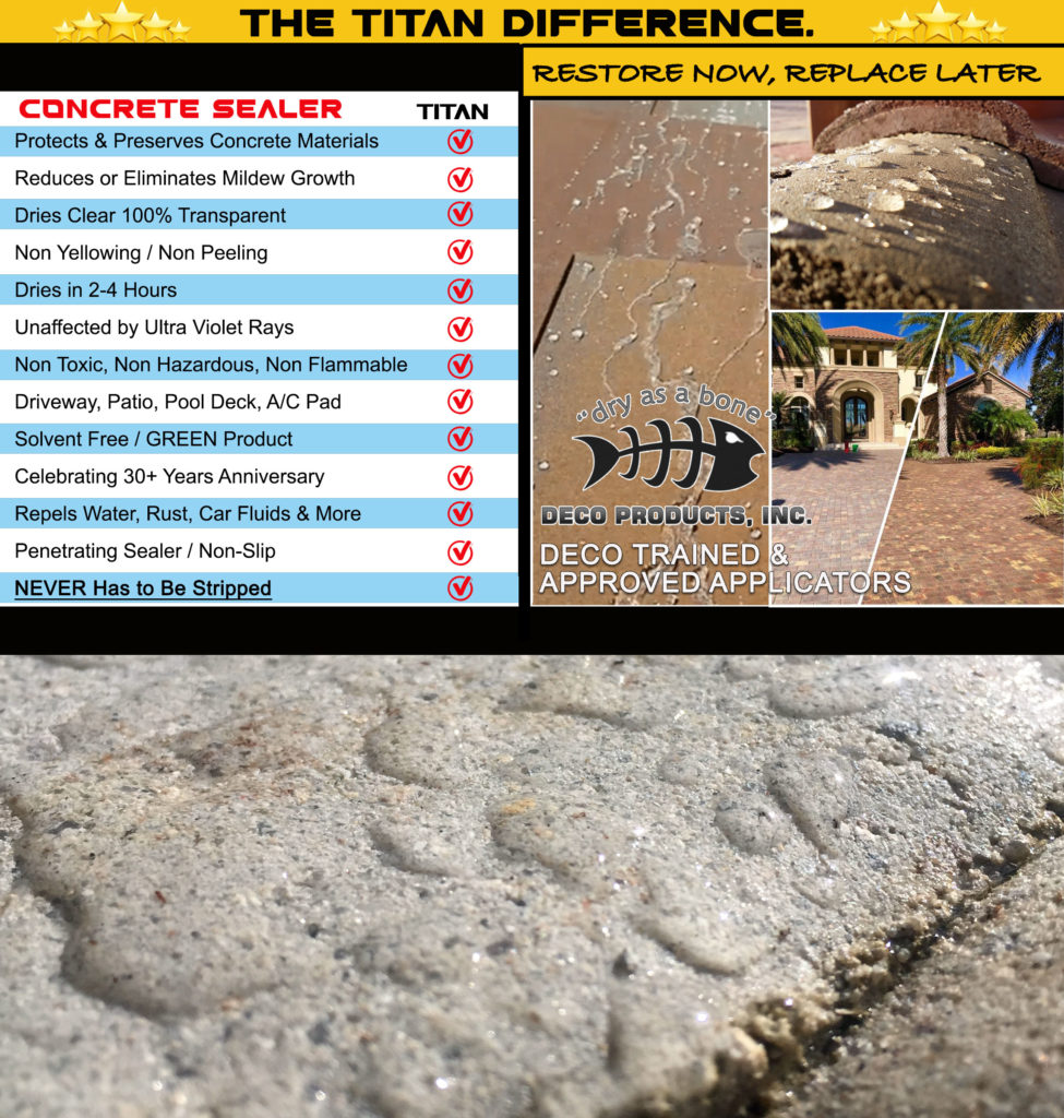 Services Concrete Sealer Titan Pressure Washing